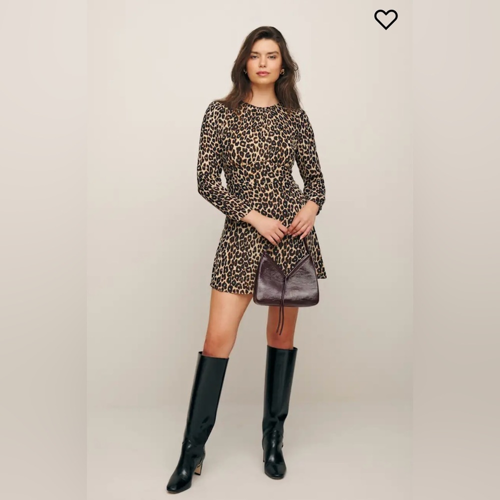(New) Reformation Leopard Print Mini Dress